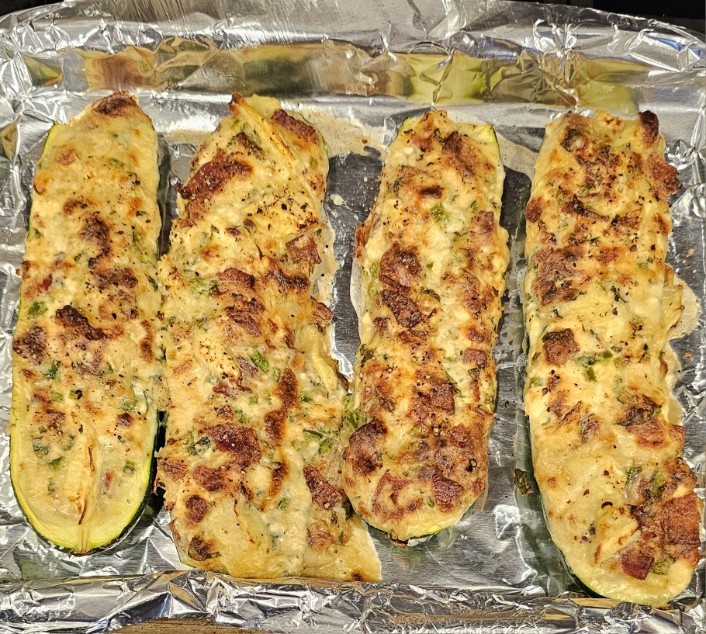 Jalapeno Popper Zucchini Boats