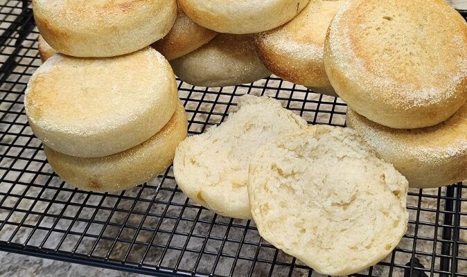 Homemade Sourdough English Muffins