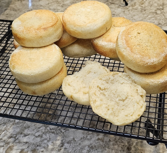 Homemade Sourdough English Muffins